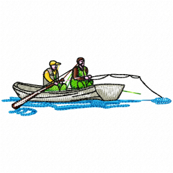 Fishing Embroidery Design 12